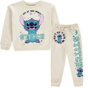 Disney Girls Lilo & Stitch Clothing Set - Stitch Sweatshirt Hoodie and Jogger - 2-Piece Outfit Set - Sizes 4-16