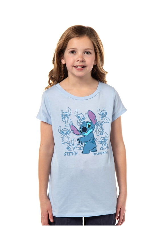 Disney Girls' Lilo & Stitch Experiment 626 Stitch Design Kids Short Sleeve T-Shirt