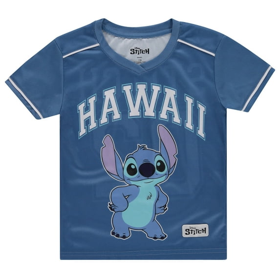 Disney Girls Lilo & Stitch Soccer Jersey T-Shirt - Girls Sizes 4-16 Navy