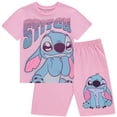 thumbnail image 1 of Disney Girls Lilo and Stitch Biker Shorts and T-Shirt- Little and Big Girls Sizes 4-16 Pink, 1 of 7