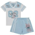 thumbnail image 1 of Disney Girls Lilo and Stitch Embroidered Soccer Jersey and Shorts Clothing Set- Little and Big Girls Sizes 4-16, 1 of 9