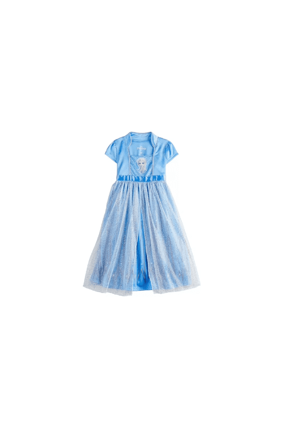 Girls Little Frozen Fantasy Nightgown, Elsa - Elegant Blue, 5T