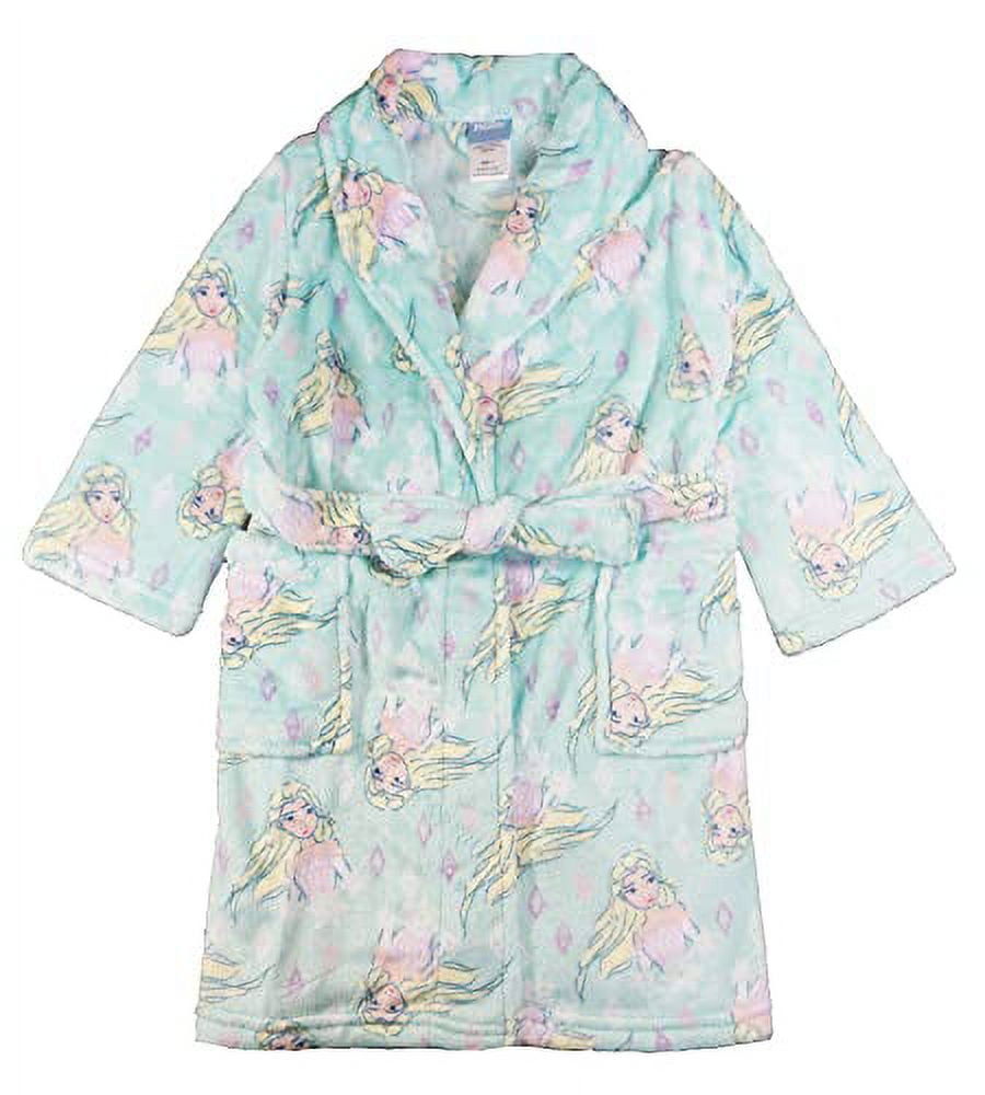 Disney Girls' Little Robe, Frozen Blue, 10