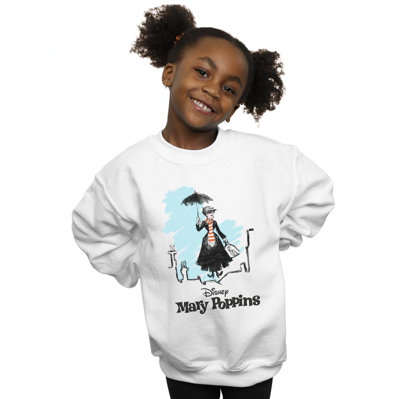 Disney Girls Mary Poppins Rooftop Landing Colour Sweatshirt - Walmart.com