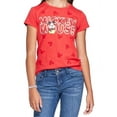thumbnail image 1 of Disney Girls' Mickey Mouse Short Sleeve T-Shirt- Red - Small (6/6X), 1 of 2