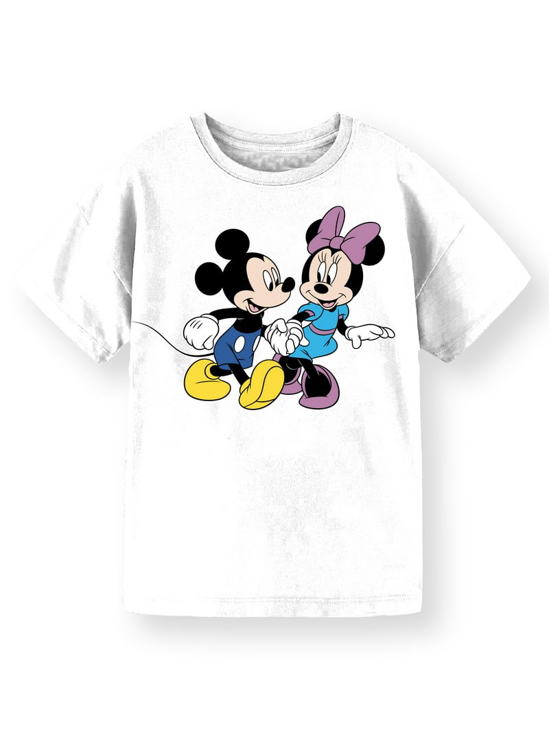 Disney Mickey and Minnie Girls Short Sleeve Graphic T-Shirt