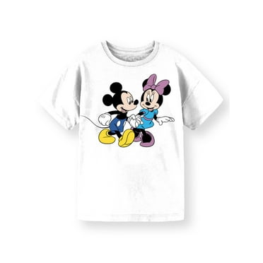 Disney Mickey and Minnie Girls Short Sleeve Graphic T-Shirt, Sizes 4-16