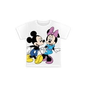 Disney Girls Mickey and Minnie, Crew Neck, Short Sleeve, Graphic T-Shirt, Sizes 4-16