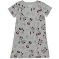 thumbnail image 1 of Disney Girls Minnie Mouse Adaptive T-Shirt Dress, Minnie Mouse Clothing Little and Big Girls Sizes Heather Grey, 1 of 5
