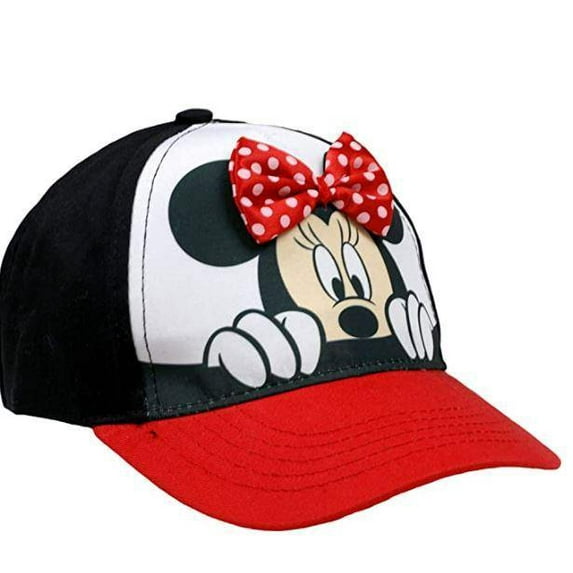 Disney Girls Minnie Mouse Baseball Cap with 3D Bow