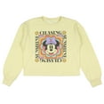 thumbnail image 1 of Disney Girls' Minnie Mouse Chasing Sunshine Cropped Raw-Edge Kids Crewneck Sweatshirt, 1 of 5