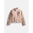 thumbnail image 1 of Disney Girls Minnie Mouse Cheetah Print Fleece Zip Up Jacket, Size 4-16, 1 of 3
