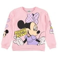 Minnie Mouse Girls Sweatshirt -Jumbo Print and Embroidery Minnie Mouse ...