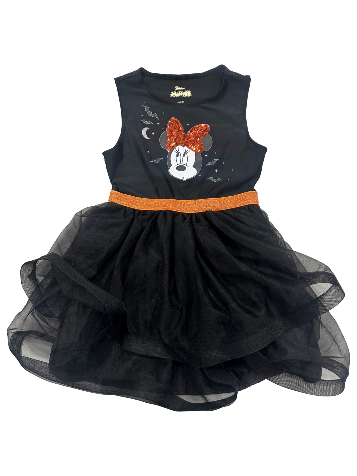 Disney Girls Minnie Mouse Halloween Black Sleeveless Dress Tulle Skirt L  (10/12) - Walmart.com