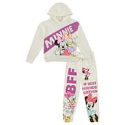Disney Girls Minnie Mouse Hoodie and Jogger Clothing Set - Sizes 4-16