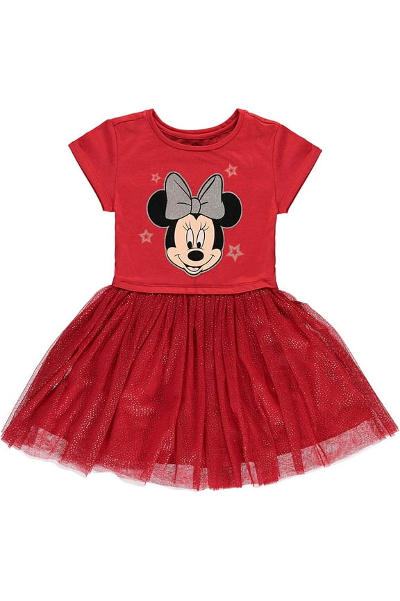 Girls Red Minnie Mouse Dress- Minnie Mouse Tulle Tutu Dress- Sizes 4-16