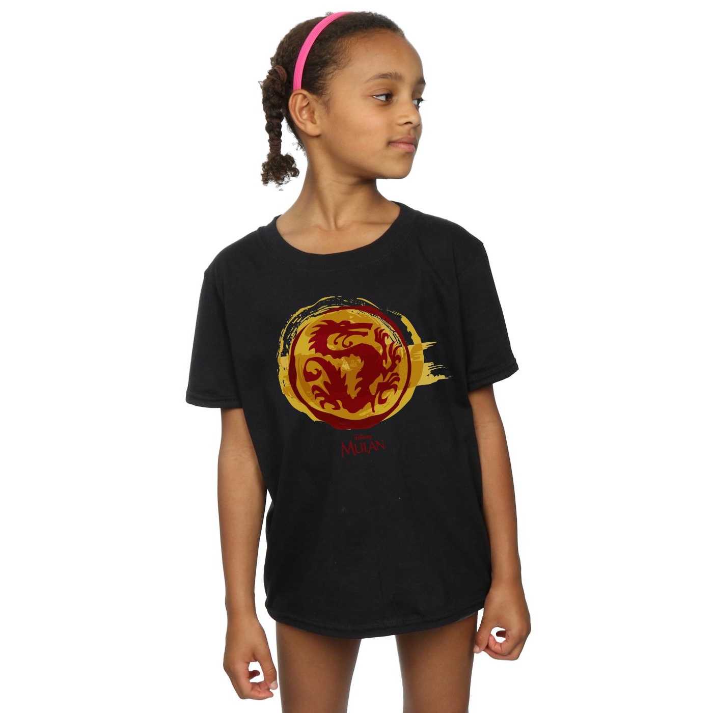 Disney Girls Mulan Courage Dragon Symbol Cotton T-Shirt - Walmart.com