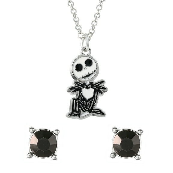 Disney- Girls Nightmare before Christmas Jack, Pendant and Earring Set
