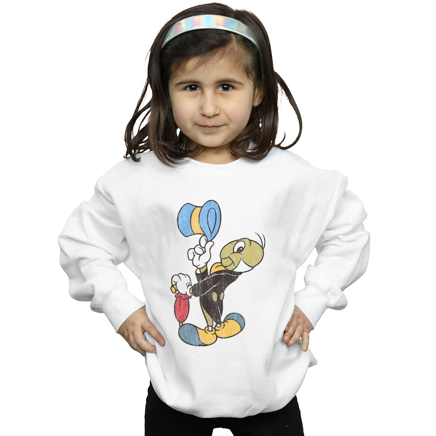 Disney Girls Pinocchio Jiminy Cricket Sweatshirt