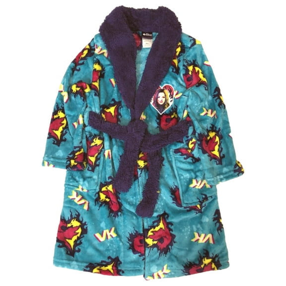 Disney Girls Plush Blue & Purple Descendants Robe House Coat Size 10