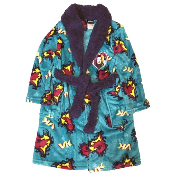 Disney Girls Plush Blue & Purple Descendants Robe House Coat Size 10