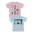 thumbnail image 1 of Disney Girls Princes Graphic Tee with Short Sleeves, 2-Pack, Size XS-XL, 1 of 4