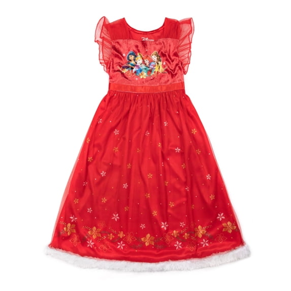 Disney Girls Princess Fantasy Gown Nightgown, Celebrate Xmas 2, 3T