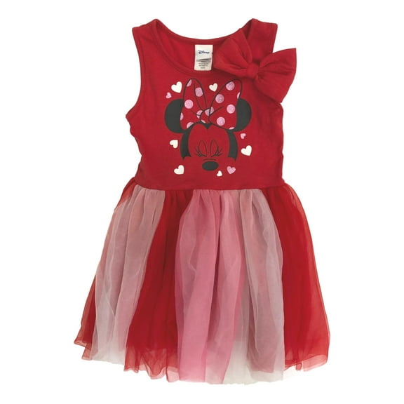 Disney Girls Red & Pink Tulle Minnie Mouse Dress X-Large (14/16)
