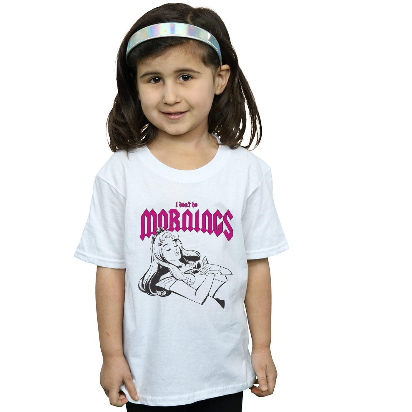 Disney Girls Sleeping Beauty Don 't Do Mornings Cotton T-Shirt