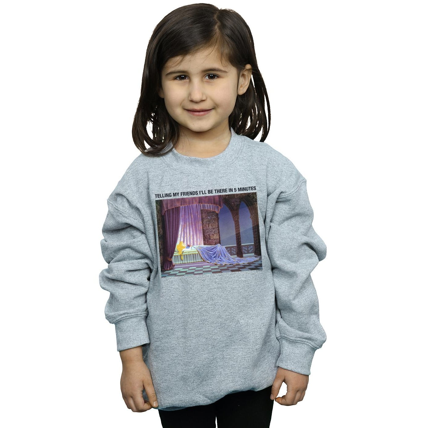 Disney Girls Sleeping Beauty I 'll Be There In 5 Sweatshirt - Walmart.com