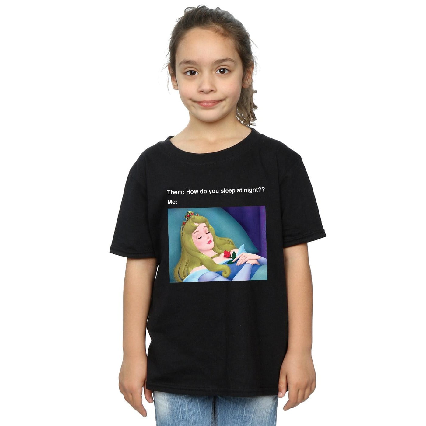 Disney Girls Sleeping Beauty Meme Cotton T-Shirt - Walmart.com