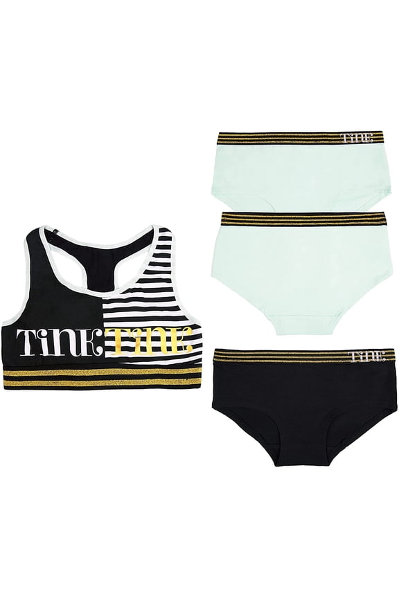 Girls' Tinkerbell Underwear Multipack, Tink Bra Set 3pk, 10