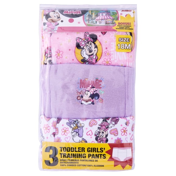 Disney Girls' Toddler 3-Pack, Pink Minnie, 18M