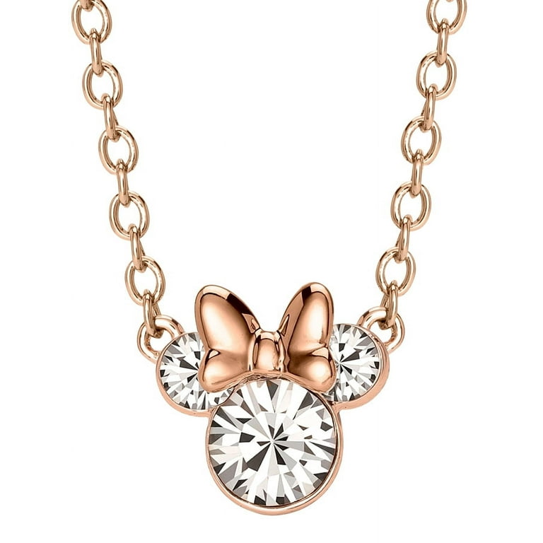Sterling Silver Rose Gold-Plated CZ Polished Heart Awareness Necklace
