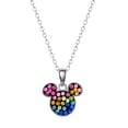 thumbnail image 1 of Disney Girls/Tween Sterling Silver Mickey Crystal Pendant 16"+ 2" Chain, 1 of 2