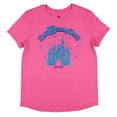 thumbnail image 1 of Disney Girls' Walt Disney World Cinderella Castle Glitter Logo High-Low Hem Kids T-Shirt, 1 of 5