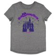 thumbnail image 1 of Disney Girls' Walt Disney World Cinderella Castle Glitter Logo High-Low Hem Kids T-Shirt, 1 of 5