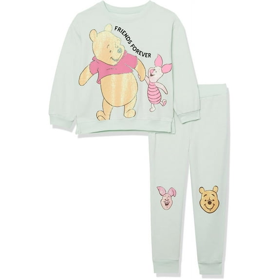 Disney Girls Winnie the Pooh & Piglet Fleece Sweatshirt & Jogger Set - Toddler Girls 2t-6x
