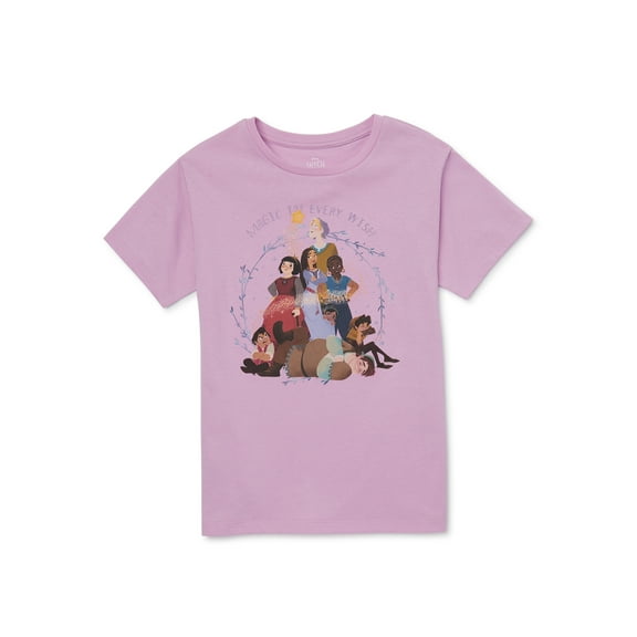 Disney Girls Wish, Asha and Friends, Crew Neck, Short Sleeve, Graphic T-Shirt, Size 4-16