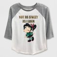 thumbnail image 1 of Disney Girls' Wreck-It Ralph Short Sleeve Raglan T-Shirt - (White/Heather Gray, X-Large 14/16), 1 of 1