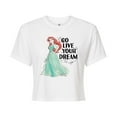 thumbnail image 1 of Disney - Go Live Your Dream Ariel  - Juniors Cropped Cotton Blend T-Shirt, 1 of 4