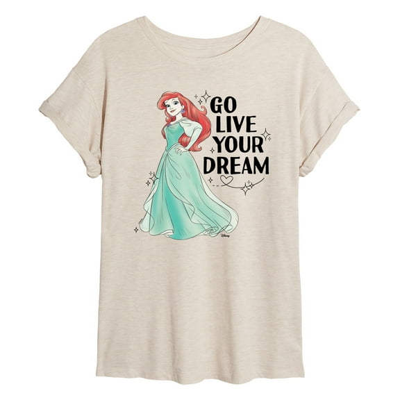 Disney - Go Live Your Dream Ariel - Women's Oversized T-Shirt
