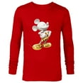 thumbnail image 1 of Disney Gold Mickey Mouse Pose - Long Sleeve T-Shirt for Men -Customized-New Red, 1 of 5