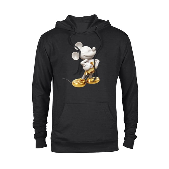 Disney Gold Mickey Mouse Pose - Pullover Hoodie for Adults -Customized-Black