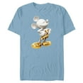 thumbnail image 1 of Disney Gold Mickey Mouse Pose - Short Sleeve Blended T-Shirt for Adults -Customized-Ocean Blue, 1 of 5