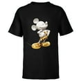 thumbnail image 1 of Disney Gold Mickey Mouse Pose - Short Sleeve T-Shirt for Kids -Customized-Black, 1 of 5