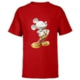 thumbnail image 1 of Disney Gold Mickey Mouse Pose - Short Sleeve T-Shirt for Kids -Customized-Red, 1 of 5