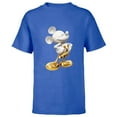 thumbnail image 1 of Disney Gold Mickey Mouse Pose - Short Sleeve T-Shirt for Kids -Customized-Royal, 1 of 5