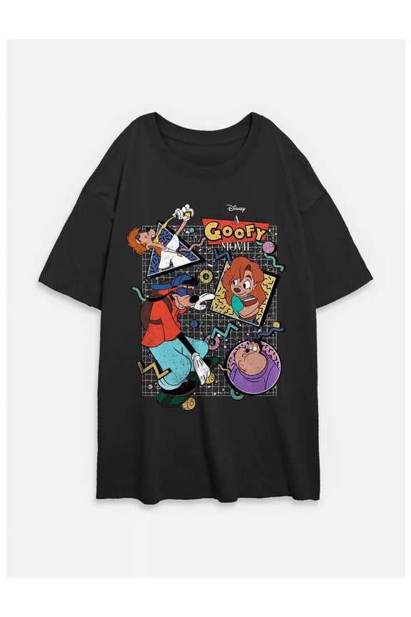 Disney Goofy 90s Goof Collage Childhood Memories Character Pattern T-shirt
