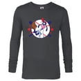 thumbnail image 1 of Disney Goofy Baseball Pitcher Bubble Gum Distressed - Long Sleeve T-Shirt for Men - Customized-Charcoal Heather, 1 of 5